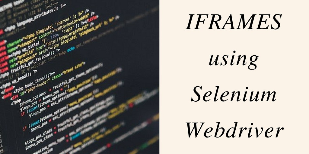 iFrames using Selenium webdriver