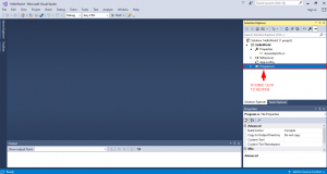 double click program.cs in the solution explorer to reopen it after closing