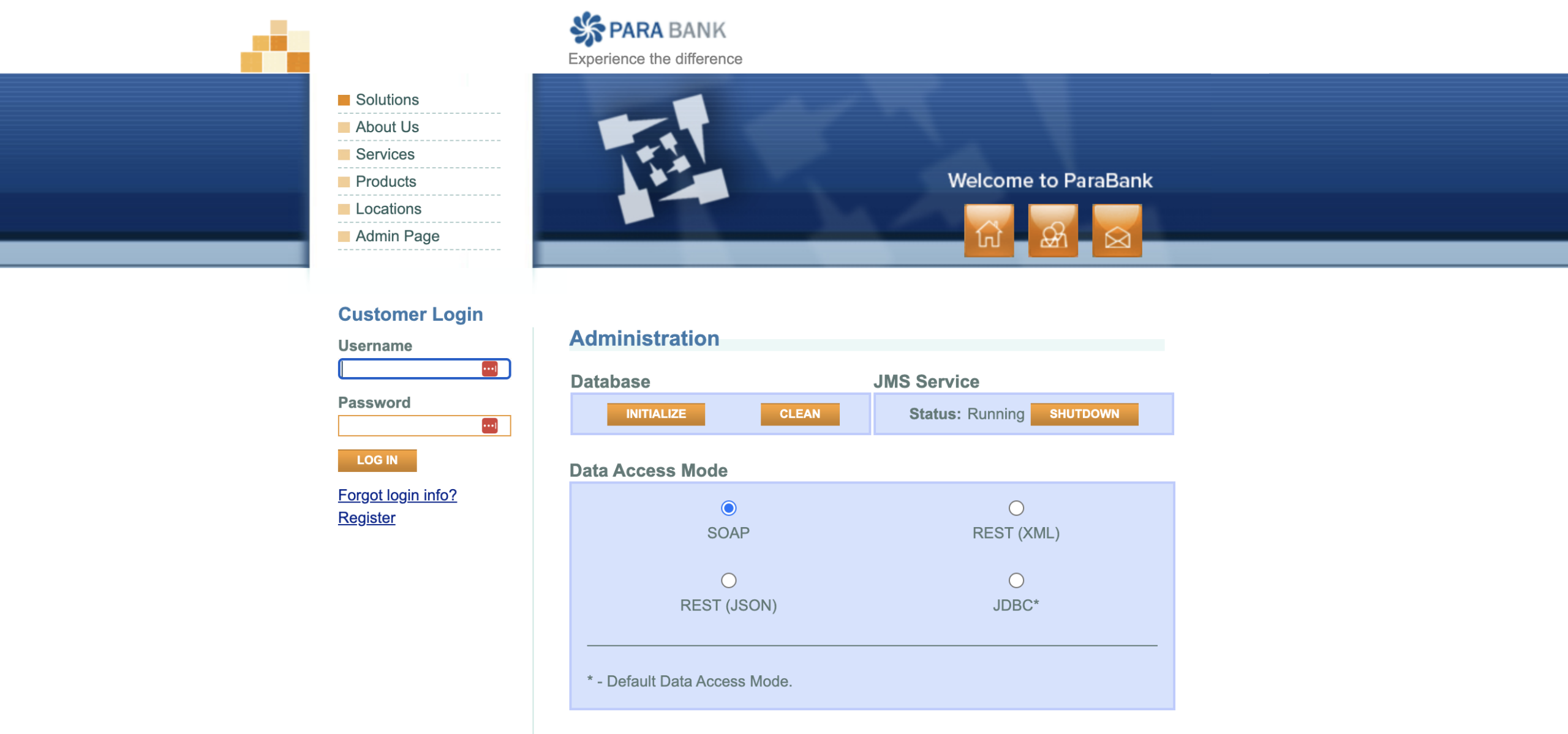 ParaBank Banking Software